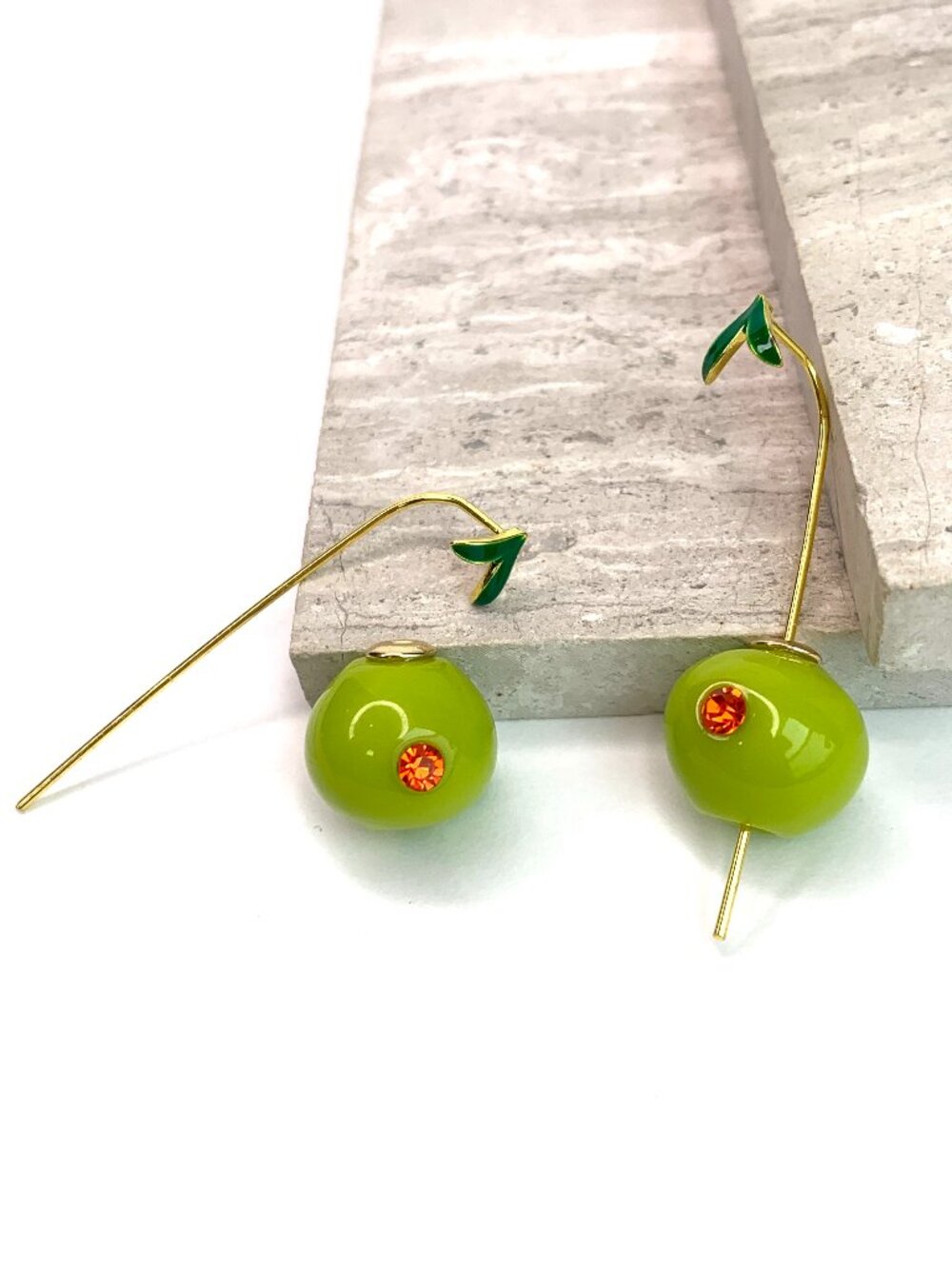 NEW ~ Anthropologie Olive Drop Earrings - Picture 11 of 14